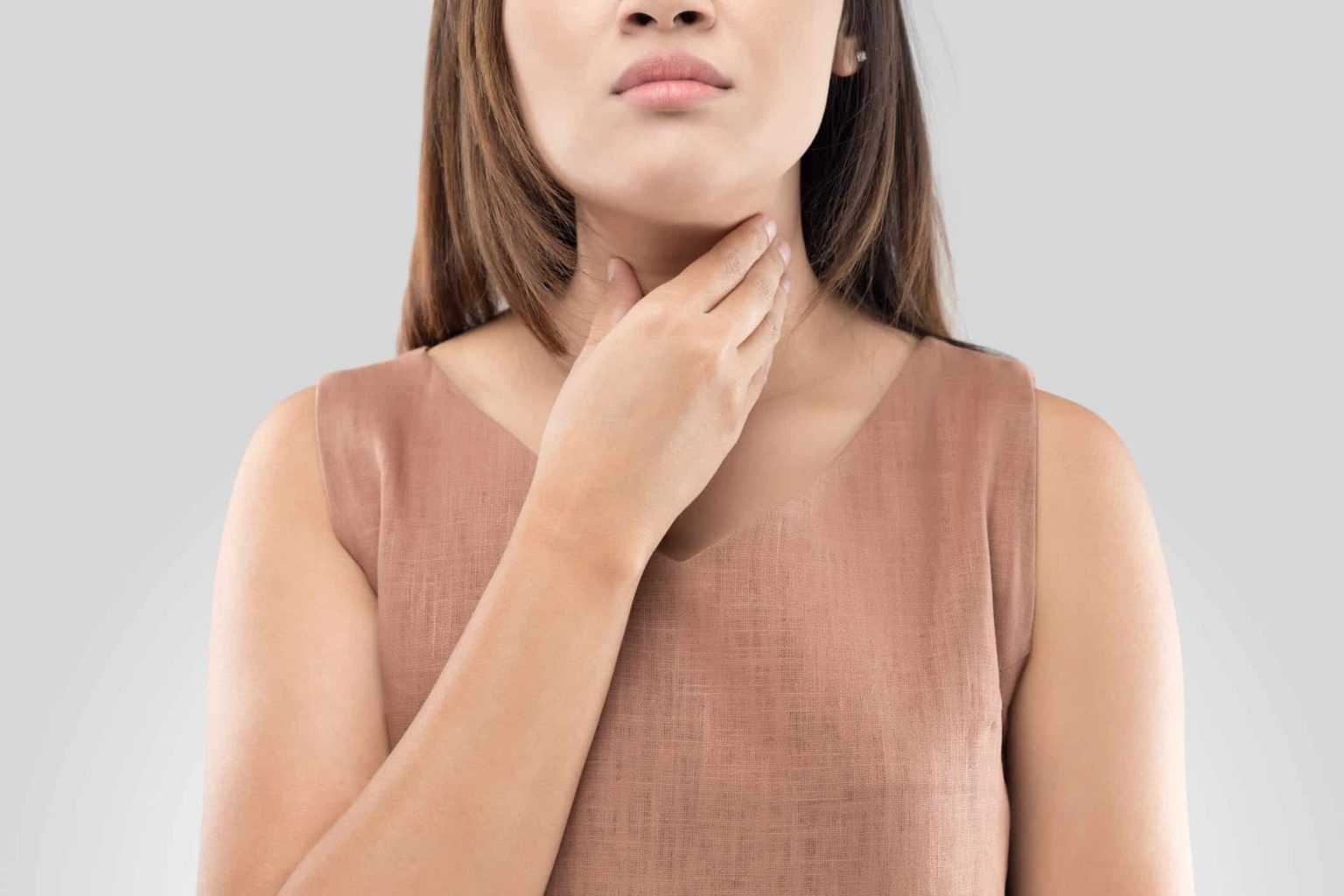 sore throat and sweating